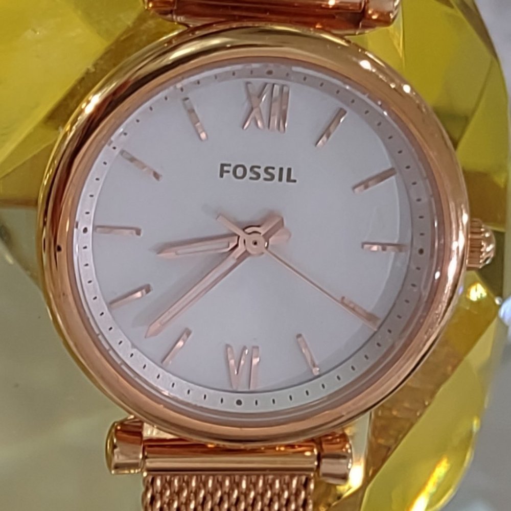 Fossil Carlie Three-Hand Rose Gold-Tone Stainless… - image 7